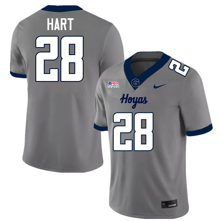 Georgetown Hoyas #28 Savion Hart College Football Jerseys,Uniforms-Grey